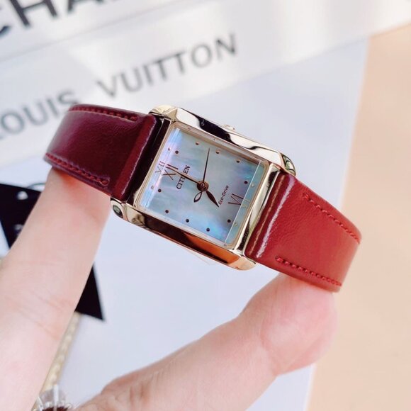 New! Citizen Burgundy 22mm Strap Watch